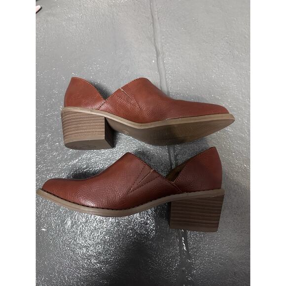 Cynthia Rowely red brown wedge heel shoes - Picture 7 of 8